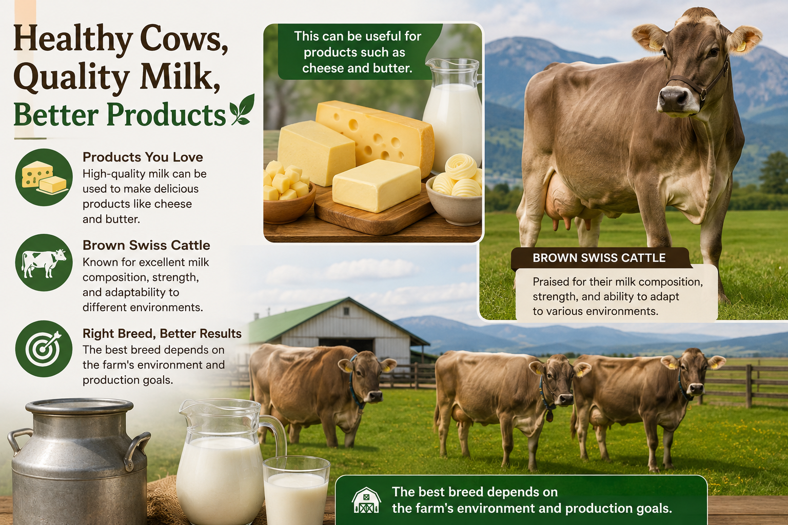 Best Dairy Farm in the World – Brown Swiss Cattle and Quality Dairy Products